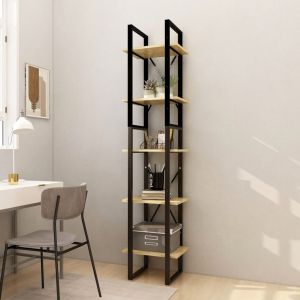 VidaXL Bibliothèque à 5 niveaux 40x30x175 cm Bois de pin
