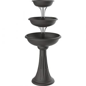Trevy - Jardinière de fontaine verticale. Jardinière d'extérieur pour compositions. Capacité 29,2L. Couleur gris anthracite. Fabriqué en Italie