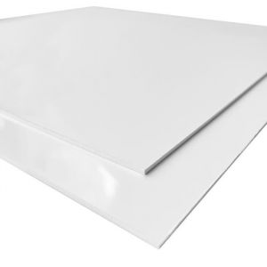 Panneau Plastique PVC 1,5 mm. Plaque P.V.C Blanc. Plaque PVC Plastique Blanc. Matière PVC rigide à la découpe - 50 x 40 cm (500 x 400 mm)