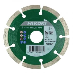 Hikoki 752801 Disque segment diamant 115x22,2x7mm