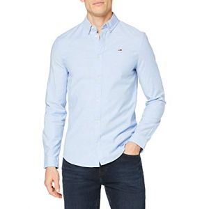 Tommy Jeans Slim Stretch Oxford XXXL Perfume Blue - Perfume Blue - XXXL