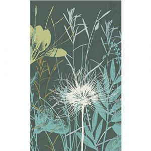 Plage Papier peint panoramique - Photo murale Fleurs des champs bleues 250x150 - Vert