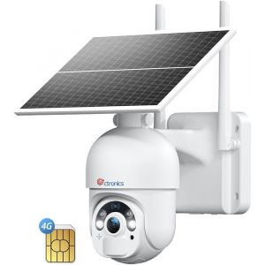 Ctronics 4G/3G LTE Cam&eacute;ra Surveillance Solaire Ext&eacute;rieure sans Fil sur Batterie 14400mAh 30m Vision Nocturne Couleur