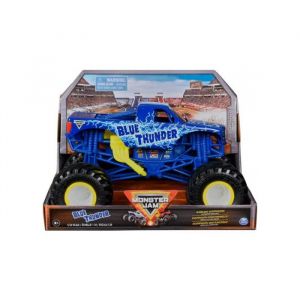 Spin Master Géant : Blue Thunder - Voiture Bleue 19x13cm (Lxl) - Set Véhicule Miniature 1:24 + 1 Carte Tigre