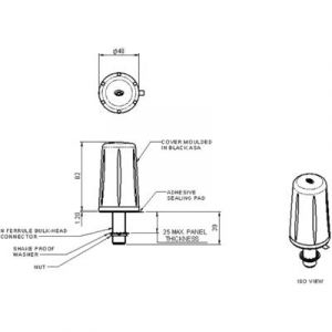 Wittenberg Antennen WB 15 antenne encastrable fixe pour auto GSM, UMTS, LTE