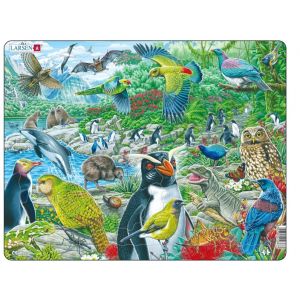 Larsen Puzzle Cadre - New Zealand's Picturesque Wildlife