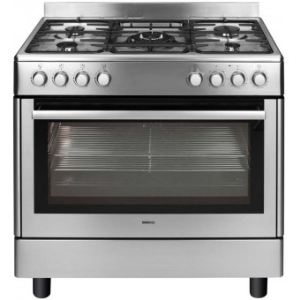 Beko GM15121D - Piano de cuisson mixte 5 foyers gaz avec four électrique