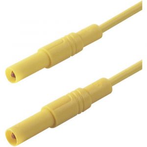 Image de SKS Hirschmann Cordon de mesure de s&eacute;curit&eacute; 934176103 [ Banane m&acirc;le 4 mm - Banane m&acirc;le 4 mm] jaune 2 m 1 pc(s)