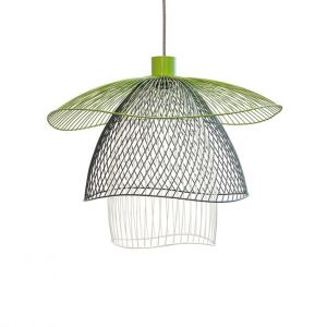 Forestier PAPILLON - Suspension Métal Bleu/Vert/Blanc Ø56cm - Suspension designé par Elise Fouin