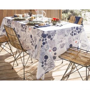 Nappe rectangulaire 160x250 &agrave; motifs marins