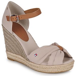 Tommy Hilfiger Chaussures Femme Semelles Compensées Espadrilles Talon Compensé, Beige