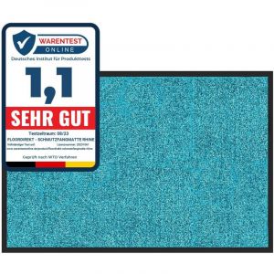 Karat - Tapis de Porte Paillasson d'entrée Rhine Turquoise 90 x 120 cm
