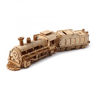 Dam Maquette en bois 3d, design de train &agrave; vapeur avec mouvement m&eacute;canique.