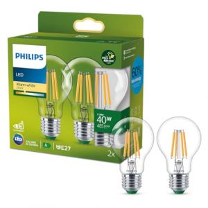 Philips LEDclassic E27, 2,3 watts, claire, lot de 2, 8720169275034,