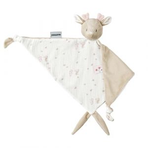 Nattou Grand Doudou en Forme de Vache - Compagnon d&egrave;s la Naissance - Environ 60 x 40 cm - en Polyester - pour Fan - Rose