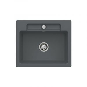 Villeroy & Boch Evier 1 bac Siluet 60 S, graphite ceramicplus, avec vidage manuel