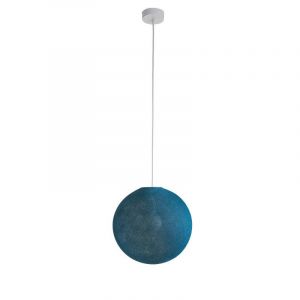 Suspension simple globe 31 bleu paon
