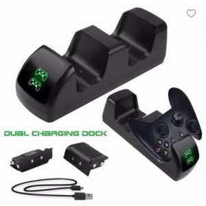 Chargeur Manette Xbox One, Rapide Dual Station De Recharge Avec 2 Batteries Rechargeables Pour Contr&atilde;&iquest;Leurs Xbox One-One S-One X