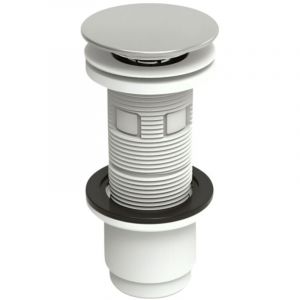 Valentin Bonde universelle lavabo et vasque hauteur 100 mm recoupable, chromé et blanc