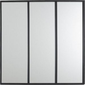 Altobuy - Miroir Forme Verrière Atelier Carré Métal Noir 61,5cm