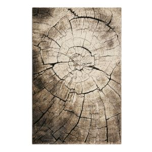 Image de Tapis motif tronc d'arbre marron et noir pour chambre, salon 170x120