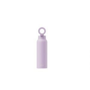 RinGO Pro - Gourde en acier inoxydable avec support magnétique rotatif pour smartphone - 710ml - Lilas