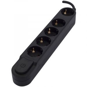 Chacon Multiprise Design Schuko 5x16A - 1,5 m - Noir