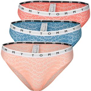 Tommy Hilfiger 3 Pack Brazilian, taille XS, femme, rose bleu