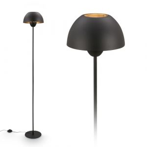 BRILONER - Lampadaire avec interrupteur à pied, douille E27, max. 10W, lampadaire sur pied salon, lampe sur, lampadaire salon, 25 x 156,5 cm, noir