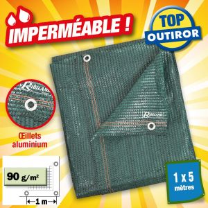 Ribimex BRISE VUE 1M X 5M, 90GR/M², VERT