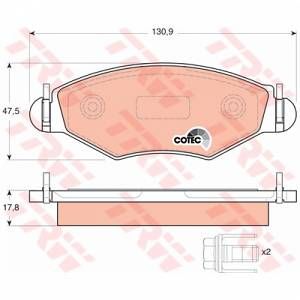 Trw Jeu de 4 plaquettes de frein &agrave; disque GDB1500 d'origine