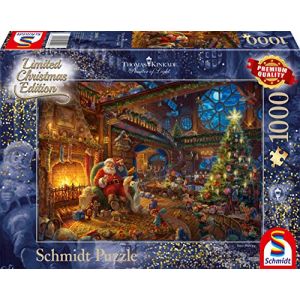 Image de Schmidt Puzzle 1000 pièces : Le Père Noël et ses lutins