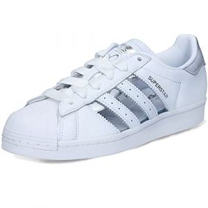 Adidas Superstar, Sneaker Femme, Cloud White/Silver Metallic/Core Black, 36 2/3 EU