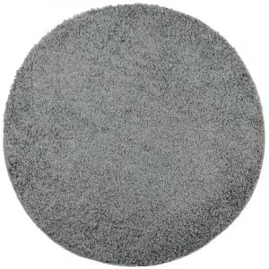 VidaXL Tapis shaggy &agrave; poils longs moderne vert &oslash; 120 cm