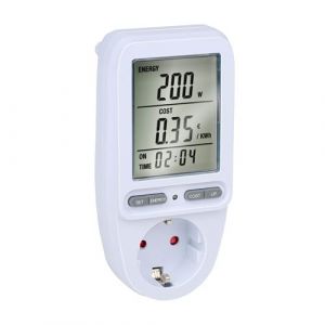 Grundig Energy Meter - kWh Meter for Socket - Energy Consumption Meter for Cost Saving - Energy Cost Meter Electricity Max. 3680W - Ecran LCD