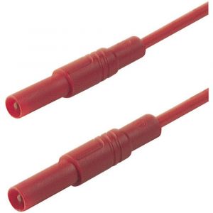 Image de SKS Hirschmann Cordon de mesure de sécurité 934075101 [ Banane mâle 4 mm - Banane mâle 4 mm] rouge 1 m 1 pc(s)