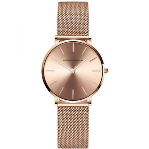 Hannah Martin Très Mince Montre Pour Femme Quartz Analogique Étanche Acier Inoxydable