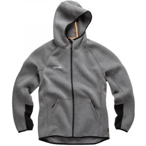Scruffs Sweat de travail à capuche Air-Layer gris, taille L