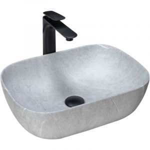 Image de R&eacute;a Vasque &agrave; poser lavabo livia grey
