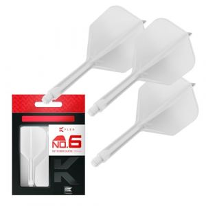 Target Darts K Flex Ailettes et Tiges de Fl&eacute;chettes Int&eacute;gr&eacute;es, No.6 Blanc