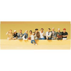 Preiser 10386 - Figurines Passagers assis pour bus ou train