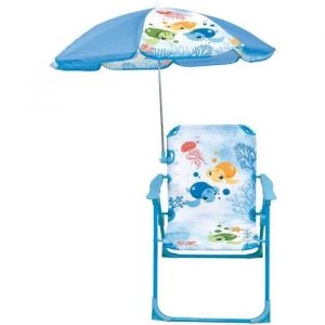 Fun House MA PETITE CARAPACE - Chaise pliante avec parasol &oslash;65 cm pour enfant