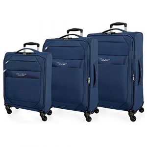Roll road Royce Ensemble de bagages 55-66-76cm Bleu -40x55x