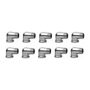 Diam Raccord coudé chrome coude femelle/mâle 1/2" x 10pièces