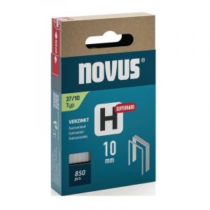 Novus TOOLS Agrafes en fil fin 10 mm de type 37 super dure, 850 pièces, agrafes galvanisée pour agrafeuse marteau