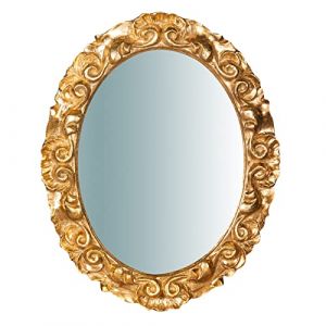 Biscottini Miroir Vintage 30 x 24 cm | Miroir Mural Salle de Bain et Chambre à Coucher | Miroir entrée