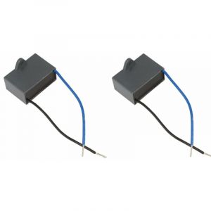 Cyclingcolors 2x Condensateur CBB61 3uF 450V 2 fils 100mm moteur électrique démarrage compresseur pompe à eau