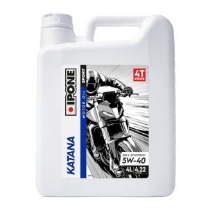 Ipone Huile Moteur Moto 4 Temps 5W40 Full Power Katana - 100% Synthétique avec Esters – Passage de Vitesse Plus Fluide - 4L