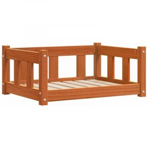 VidaXL Lit Pour Chien Brun Cire 65,5 X 50,5 X 28 Cm Pin Massif