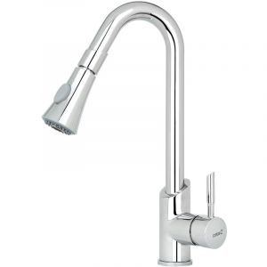 Image de Cata Mitigeur cuisine CDA chrom&eacute; avec douchette profil&eacute;e 2 jets 02500000